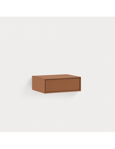 Teulat Platt mesita de noche suspendida minimalista 55 x 19, MDF lacado Arcilla