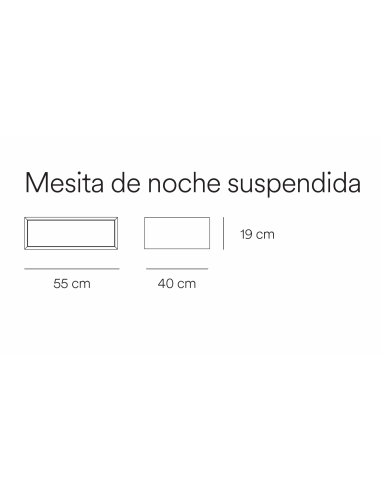 Teulat Platt mesita de noche suspendida...