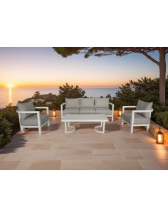Set 4 exterior AVA, sofas y mesa de centro aluminio... 2