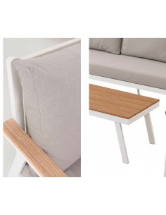 Conjunto exterior CORINTO 4, sofás de alumínio branco e... 2