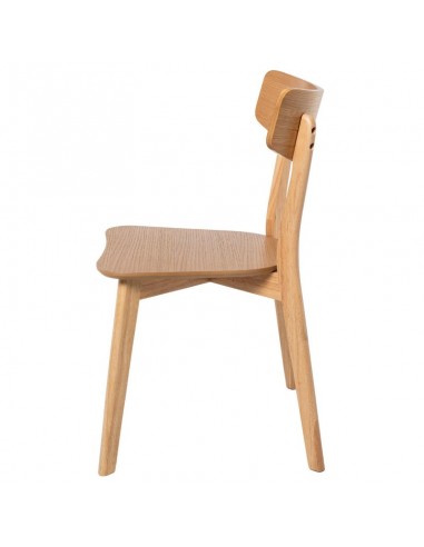 Silla contemporánea ALAIA de madera de hevea...