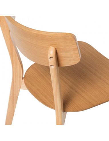 Silla contemporánea ALAIA de madera de hevea...