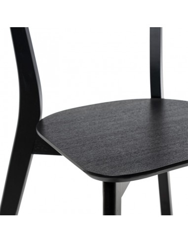 Silla contemporánea ALAIA de madera de hevea...