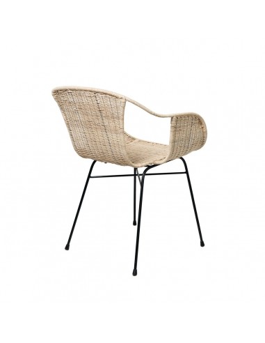 Silla con brazos en ratán ALLEGRA, natural y...