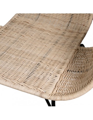 Silla con brazos en ratán ALLEGRA, natural y...