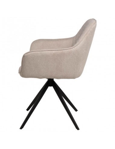 SILLA GIRATORIA con brazos AMALIA, tela y metal...