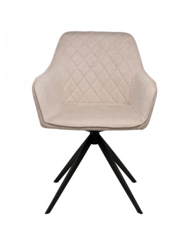 SILLA GIRATORIA con brazos AMALIA, tela y metal...
