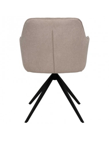 SILLA GIRATORIA con brazos AMALIA, tela y metal...