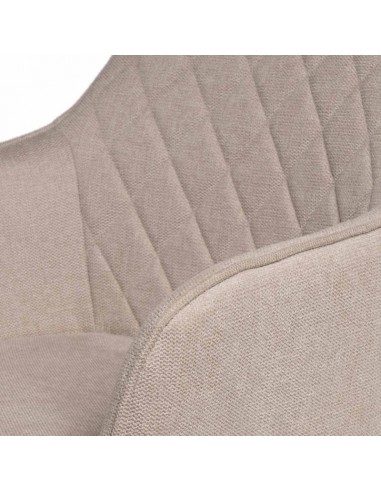 SILLA GIRATORIA con brazos AMALIA, tela y metal...