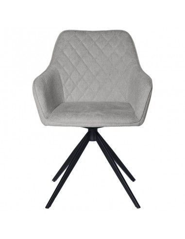 SILLA GIRATORIA con brazos AMALIA, tela y metal...