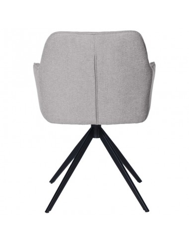 SILLA GIRATORIA con brazos AMALIA, tela y metal...