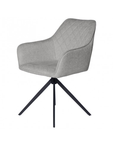 SILLA GIRATORIA con brazos AMALIA, tela y metal...