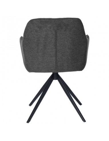 SILLA GIRATORIA con brazos AMALIA, tela y metal...