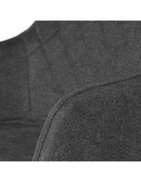 CADEIRA GIRATÓRIA com braços AMALIA, tecido e metal preto