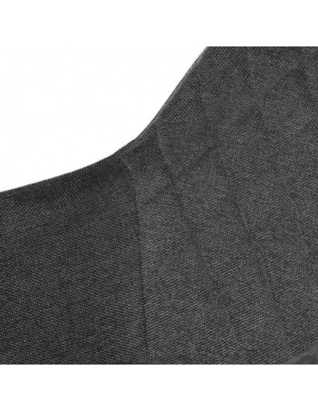 SILLA GIRATORIA con brazos AMALIA, tela y metal negro