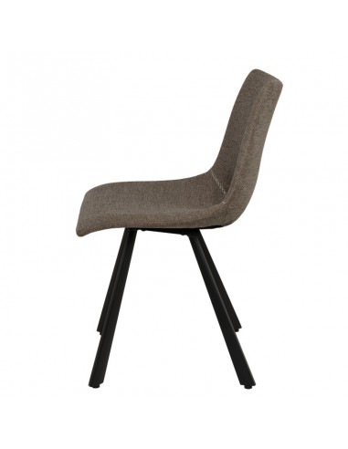 Silla de diseño Briana tapizada en Taupe con...