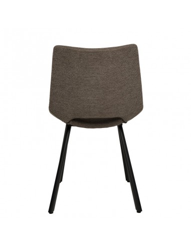 Cadeira de design Briana estofada em Taupe com...