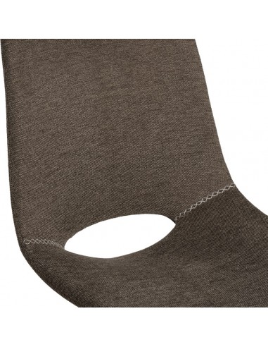 Cadeira de design Briana estofada em Taupe com...