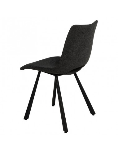 Cadeira de design Briana estofada em Cinza...