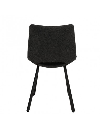 Cadeira de design Briana estofada em Cinza...