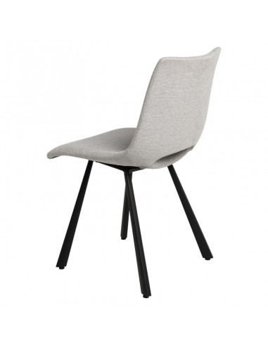Silla de diseño Briana tapizada en Gris claro...