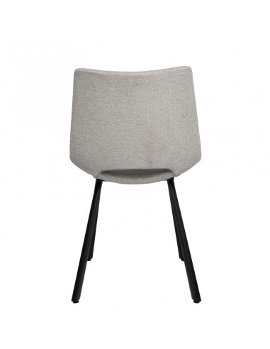 Cadeira de design Briana estofada em Cinza...