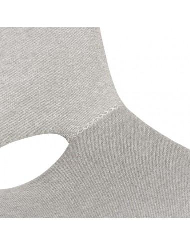 Silla de diseño Briana tapizada en Gris claro...