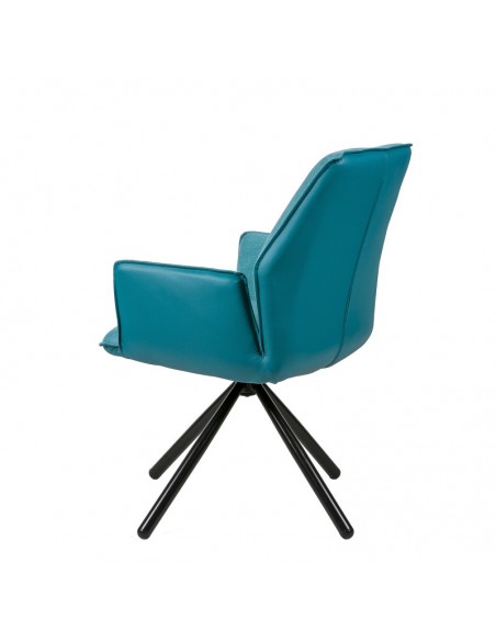 SILLA GIRATORIA DE DISEÑO CARLYN, tela, similpiel