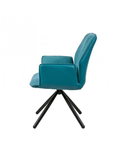 SILLA GIRATORIA DE DISEÑO CARLYN, tela, similpiel