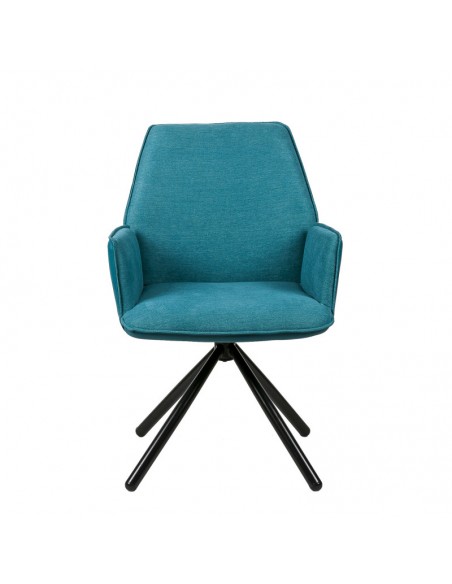 SILLA GIRATORIA DE DISEÑO CARLYN, tela, similpiel