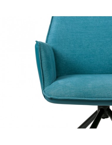 SILLA GIRATORIA DE DISEÑO CARLYN, tela, similpiel