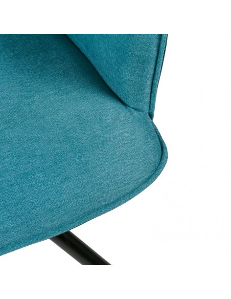 SILLA GIRATORIA DE DISEÑO CARLYN, tela, similpiel