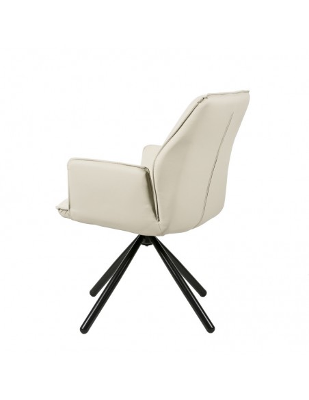 SILLA GIRATORIA DE DISEÑO CARLYN, tela, similpiel