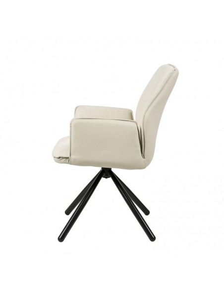 SILLA GIRATORIA DE DISEÑO CARLYN, tela, similpiel
