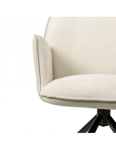 SILLA GIRATORIA DE DISEÑO CARLYN, tela, similpiel