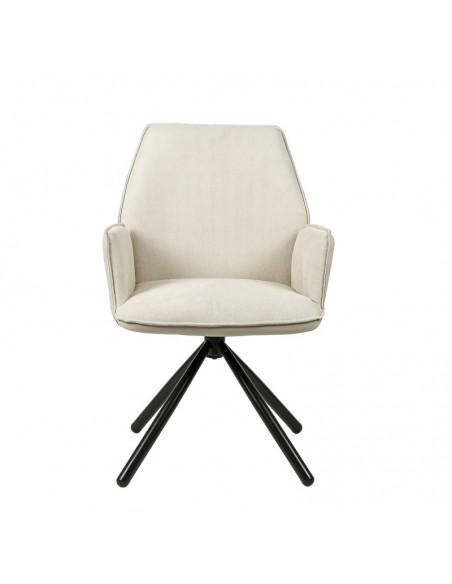 SILLA GIRATORIA DE DISEÑO CARLYN, tela, similpiel