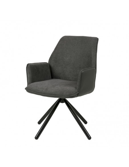 SILLA GIRATORIA DE DISEÑO CARLYN, tela, similpiel