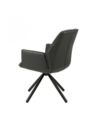 SILLA GIRATORIA DE DISEÑO CARLYN, tela, similpiel