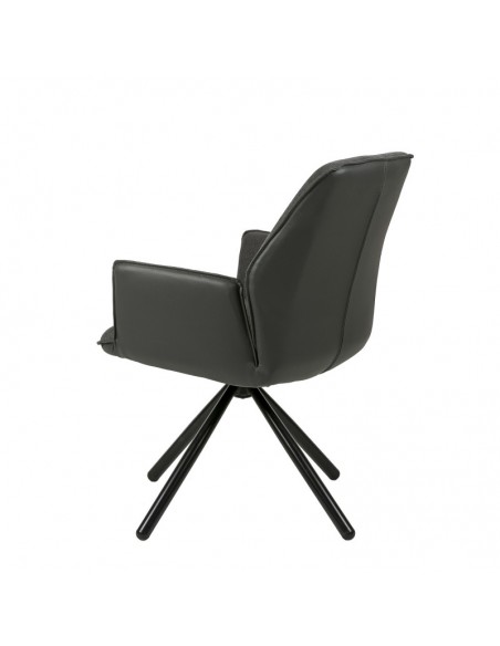 SILLA GIRATORIA DE DISEÑO CARLYN, tela, similpiel