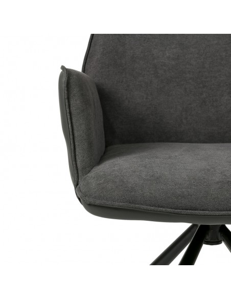 CADEIRA GIRATÓRIA DE PROJETO CARLYN, tela, similpiel