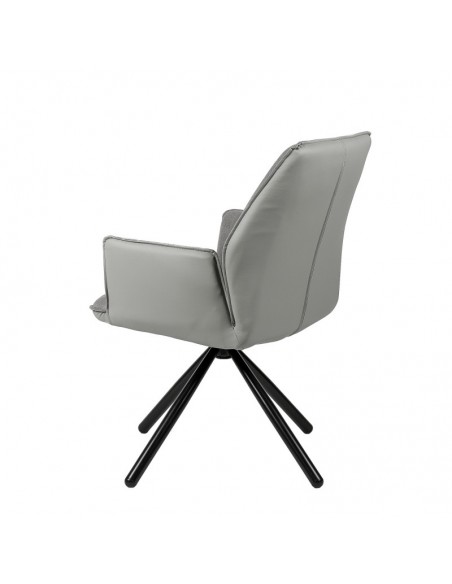 SILLA GIRATORIA DE DISEÑO CARLYN, tela, similpiel