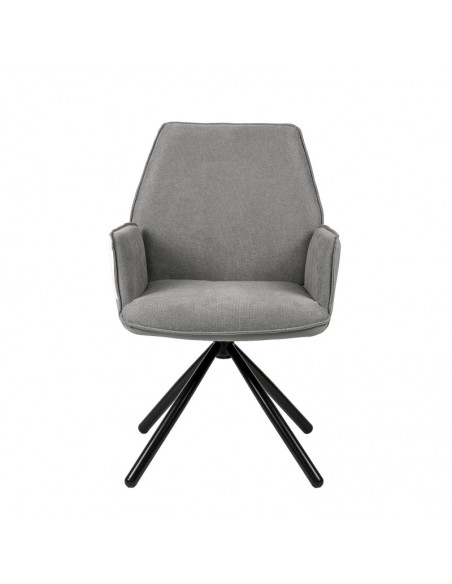 SILLA GIRATORIA DE DISEÑO CARLYN, tela, similpiel