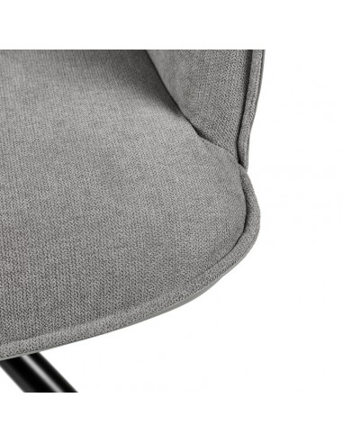 SILLA GIRATORIA DE DISEÑO CARLYN, tela, similpiel