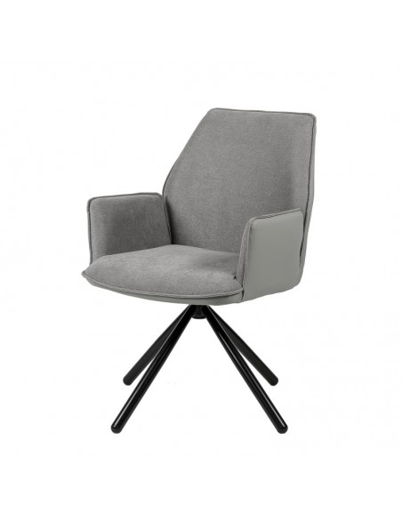 SILLA GIRATORIA DE DISEÑO CARLYN, tela, similpiel