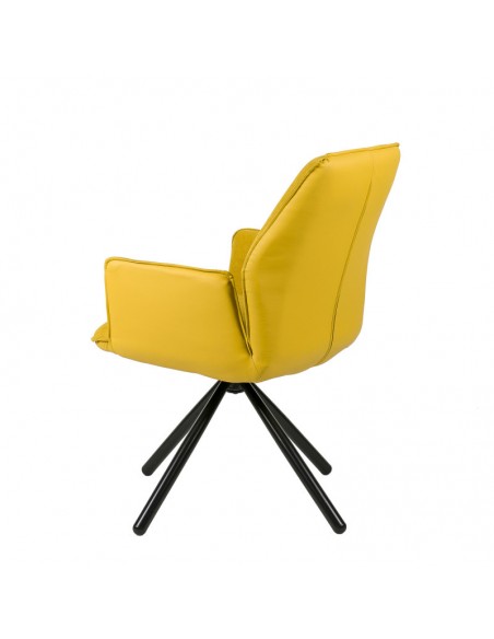 SILLA GIRATORIA DE DISEÑO CARLYN, tela, similpiel