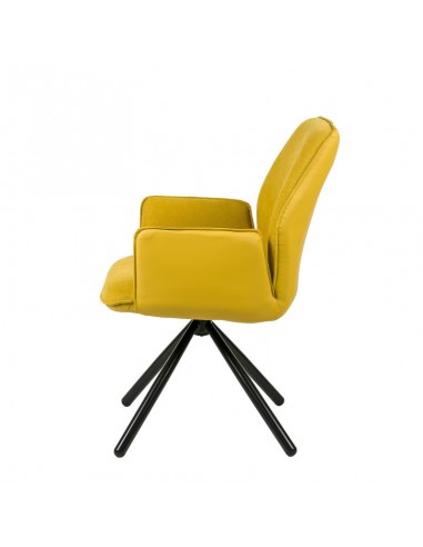 SILLA GIRATORIA DE DISEÑO CARLYN, tela, similpiel