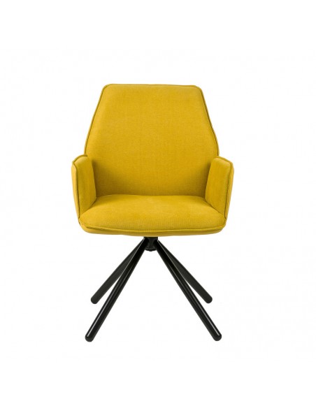 SILLA GIRATORIA DE DISEÑO CARLYN, tela, similpiel