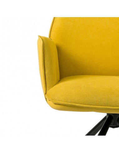 SILLA GIRATORIA DE DISEÑO CARLYN, tela, similpiel