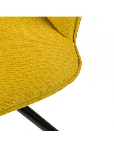 SILLA GIRATORIA DE DISEÑO CARLYN, tela, similpiel