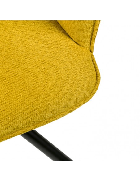 SILLA GIRATORIA DE DISEÑO CARLYN, tela, similpiel